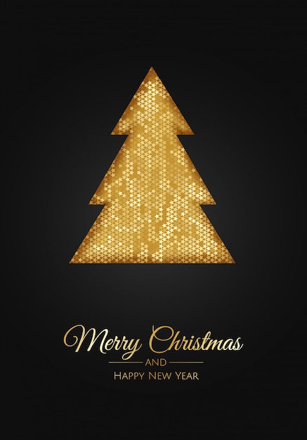 Tarjeta de felicitación de feliz Navidad y próspero año nuevo.