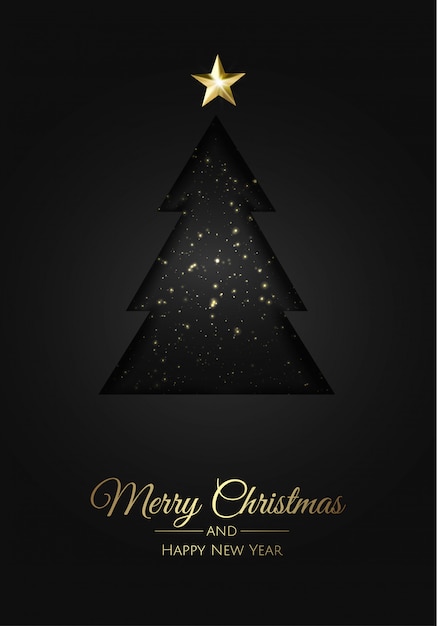 Tarjeta de felicitación de feliz Navidad y próspero año nuevo.