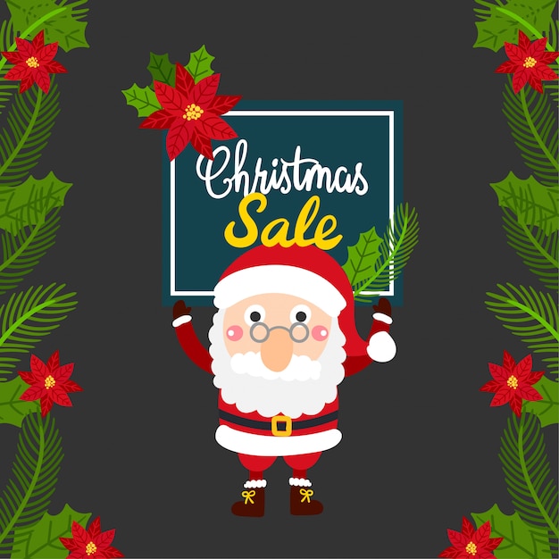 Tarjeta de felicitación de la Feliz Navidad, venta de Navidad.