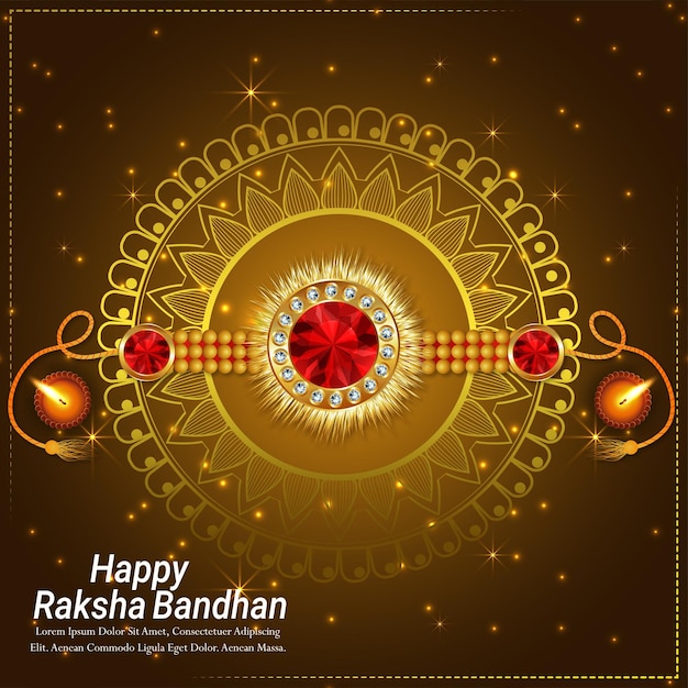 Tarjeta de felicitación feliz de raksha bandhan