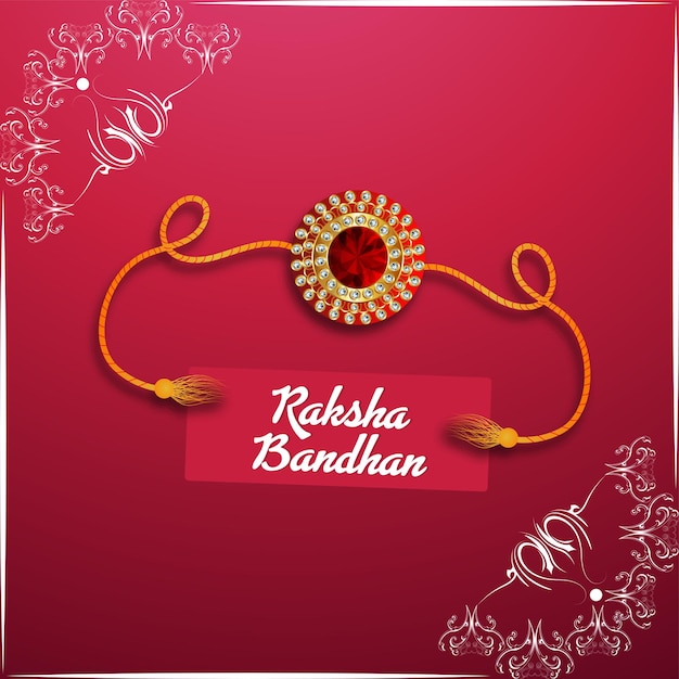 Vector tarjeta de felicitación del festival indio feliz raksha bandhan