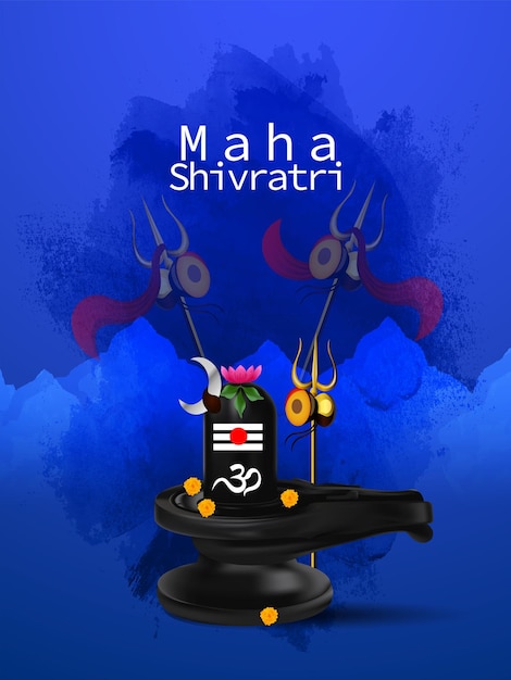 Tarjeta de felicitación del festival religioso maha shivratri