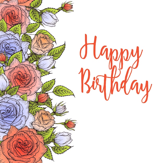 Tarjeta de felicitación de flores Marco vertical floral ramo de lila y rosa naranja diseño floral para tarjeta de felicitación de boda invitación día de la madre cumpleaños vacaciones diseño de verano