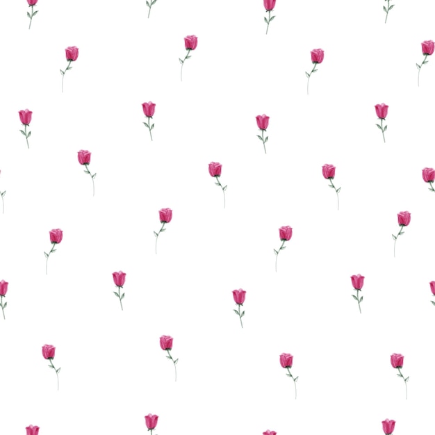 Tarjeta de felicitación de fondo de patrón de rosas rosadas sin costuras