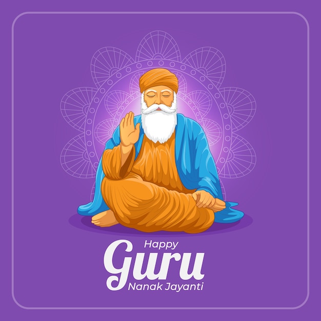 Tarjeta de felicitación guru nanak jayanti