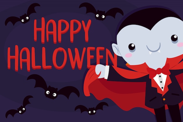 Vector tarjeta de felicitación de halloween