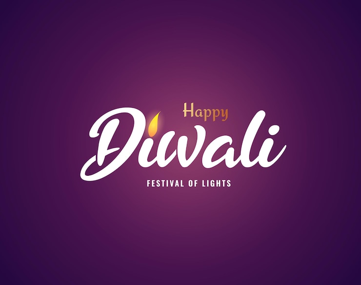 Vector tarjeta de felicitación happy diwali concepto de color púrpura, dorado y blanco. festival de las luces de la india