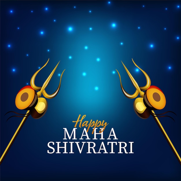 Tarjeta de felicitación hindú festival maha shivratri