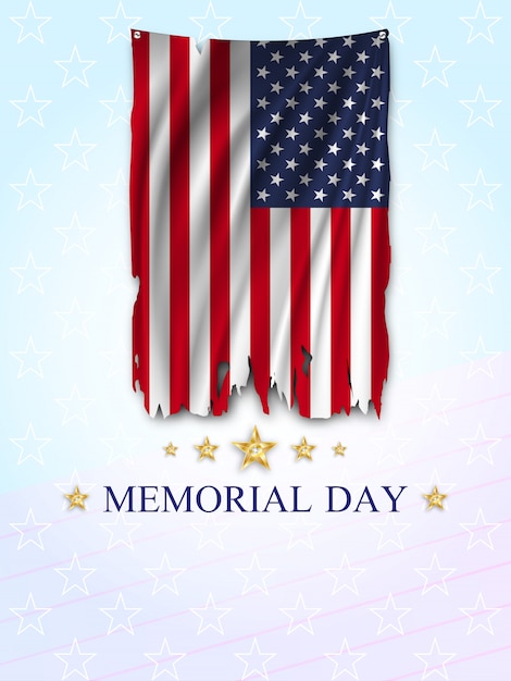 Tarjeta de felicitación del memorial day.