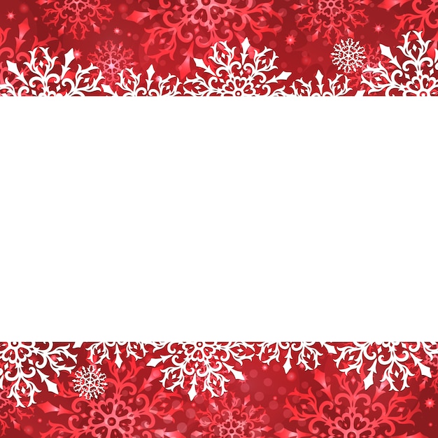 Tarjeta de felicitación de navidad con copos de nieve. plantilla de invierno