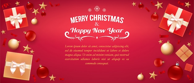 Tarjeta de felicitación de Navidad de fondo.