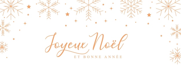 Tarjeta de felicitación de Navidad en francés Feliz Navidad y feliz año nuevo