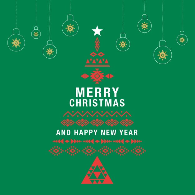 Tarjeta de felicitación de Navidad o fondo verde invitación.