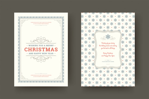 Tarjeta de felicitación de Navidad retro