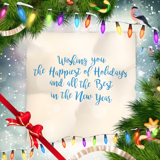 Tarjeta de felicitación de Navidad.