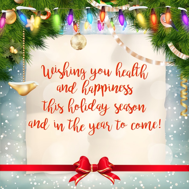 Tarjeta de felicitación de Navidad.