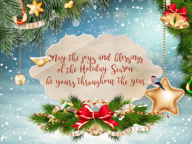 Tarjeta de felicitación de Navidad.