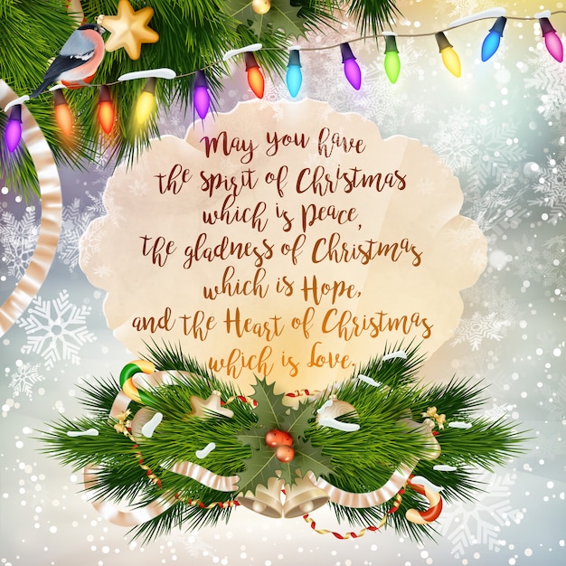 Tarjeta de felicitación de Navidad.