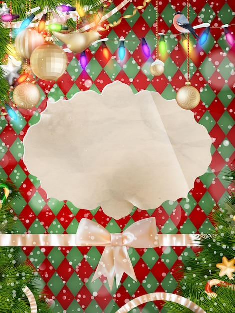 Tarjeta de felicitación de Navidad.
