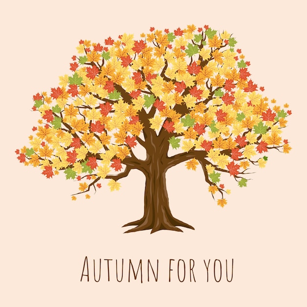 Tarjeta de felicitación de otoño de moda Poster de otoño moderno en estilo plano Minimalismo Diseño artístico Cubiertas de vacaciones
