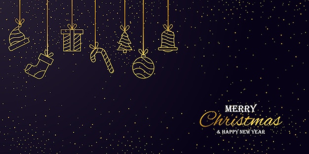 Tarjeta de felicitación de paisaje esquema creativo feliz navidad y próspero año nuevo