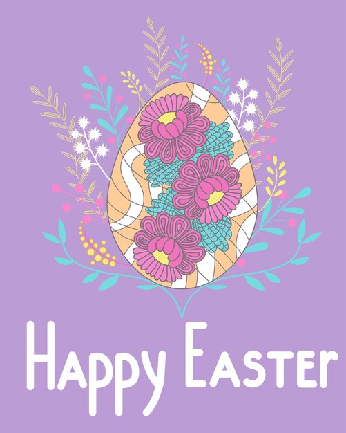 Tarjeta de felicitación de Pascua feliz