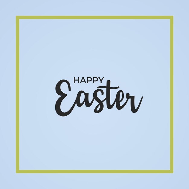 Tarjeta de felicitación de Pascua con las letras Feliz Pascua