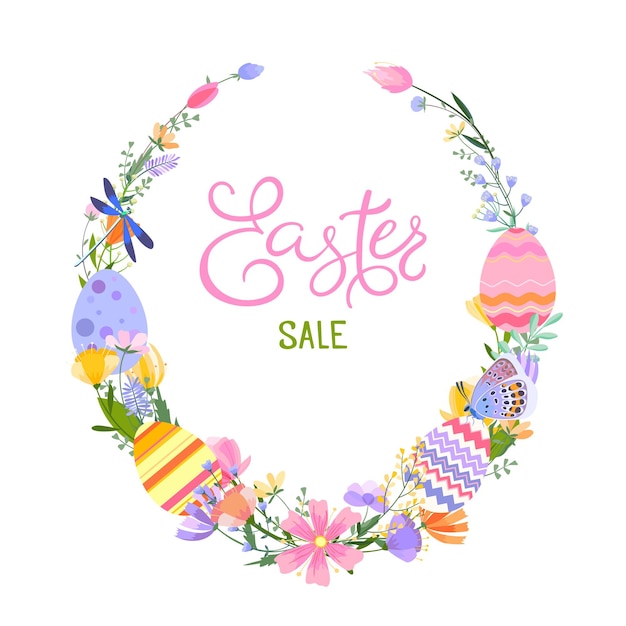 Tarjeta de felicitación de primavera de Pascua Inscripción Venta de Pascua