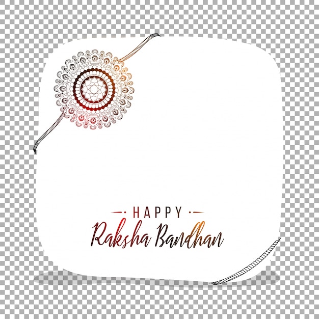 Tarjeta de felicitación con rakhi floral para raksha bandhan.