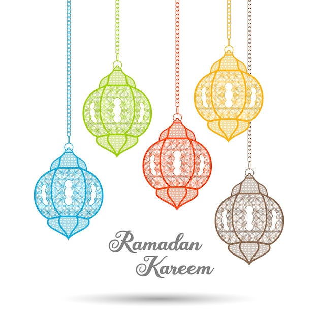 Tarjeta de felicitación de Ramadán para la celebración del festival de la comunidad musulmana