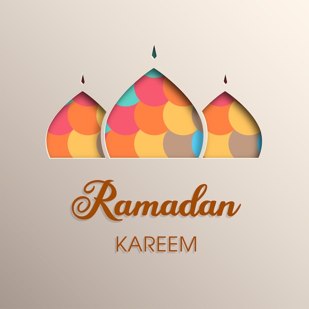 Tarjeta de felicitación de Ramadán para la celebración del festival de la comunidad musulmana