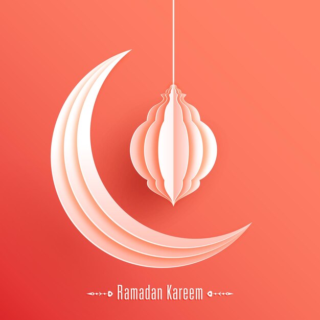 Tarjeta de felicitación de Ramadán Kareem para la celebración del festival de la comunidad musulmana