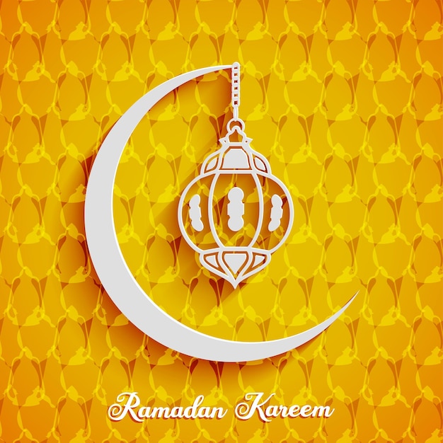 Tarjeta de felicitación de Ramadán Kareem para la celebración del festival de la comunidad musulmana