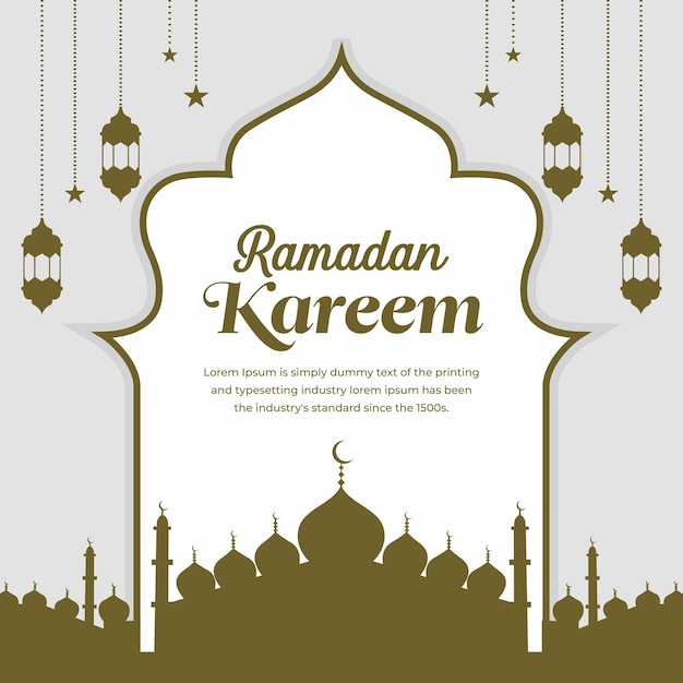 Tarjeta de felicitación de Ramadán Kareem