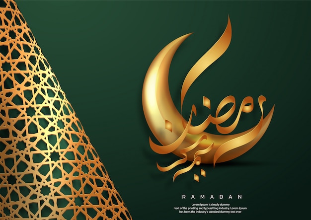Vector tarjeta de felicitación de ramadán kareem