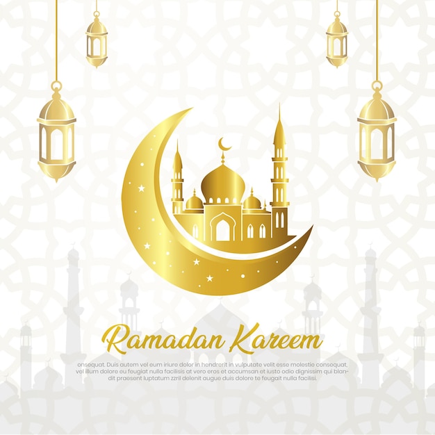 Tarjeta de felicitación de Ramadán Kareem