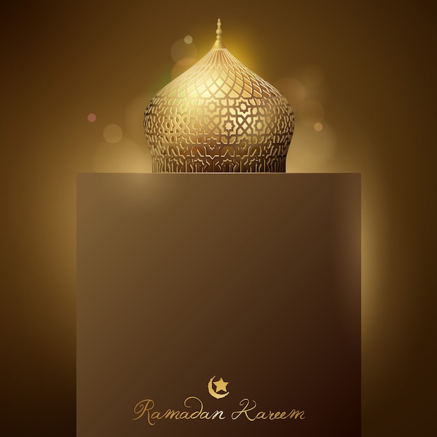 Tarjeta de felicitación de ramadan kareem