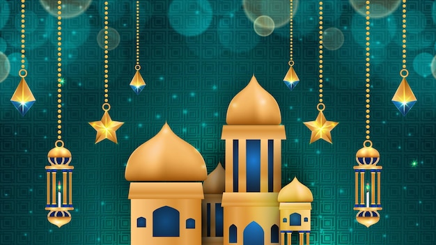 Tarjeta de felicitación de Ramadán Kareem
