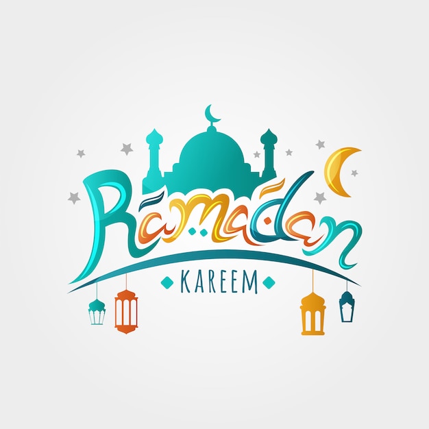 Tarjeta de felicitación de ramadán kareem