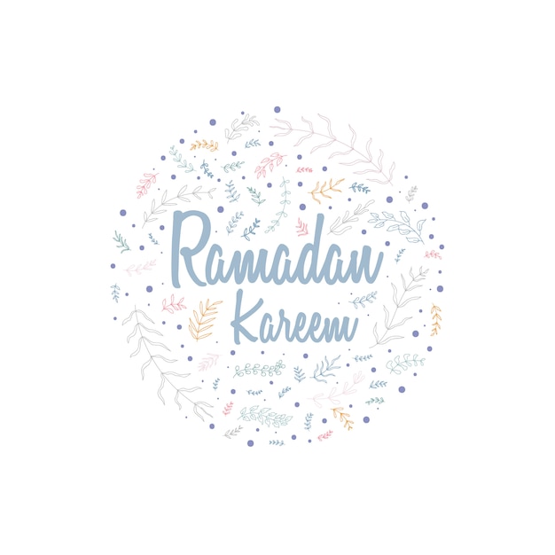 Tarjeta de felicitación de ramadan kareem