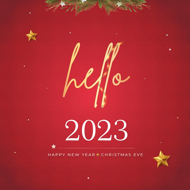 Tarjeta de felicitación realista de feliz navidad. feliz año nuevo