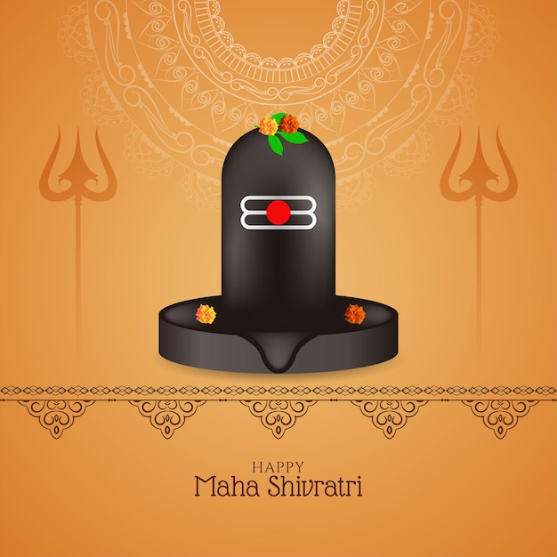 Tarjeta de felicitación religiosa maha shivratri