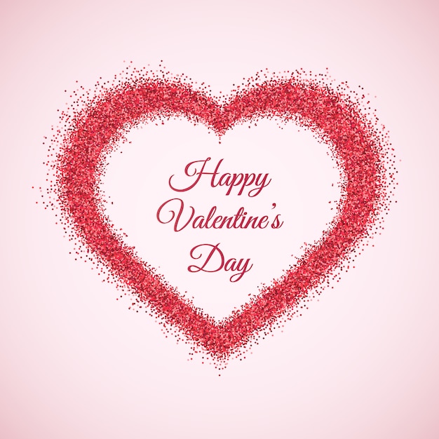 Tarjeta de felicitación de san valentín. vector corazones con texto.