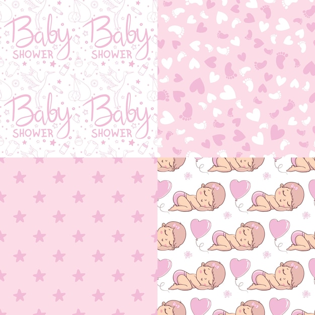 Tarjeta de felicitación de vector Tarjeta de baby shower Elemento de diseño de tarjeta de anuncio de bebé