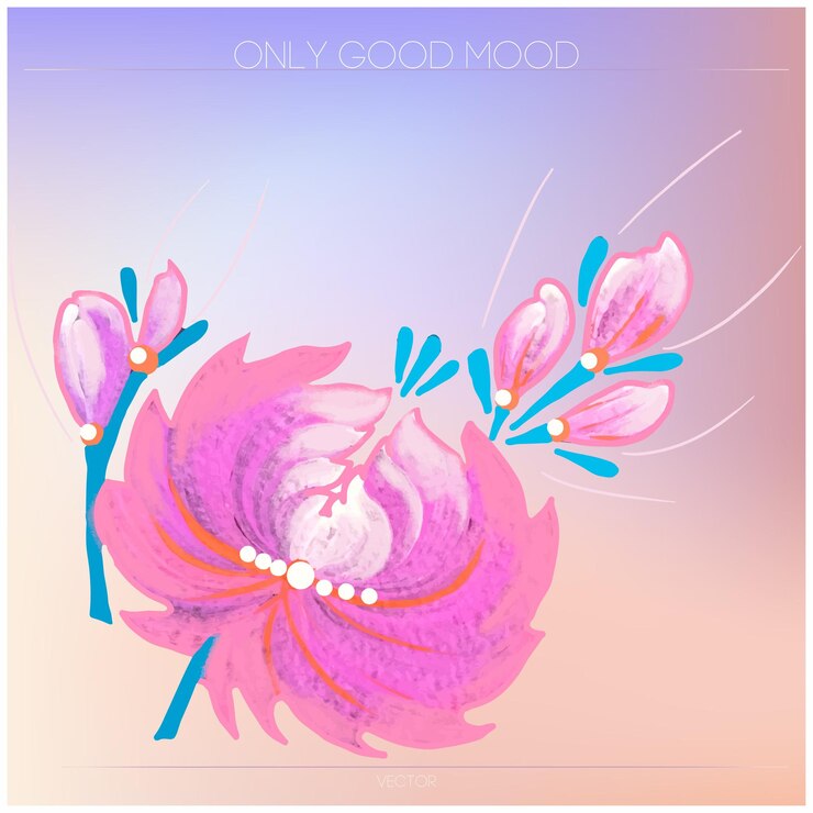 Vector una tarjeta de felicitación vectorial con flores rosas