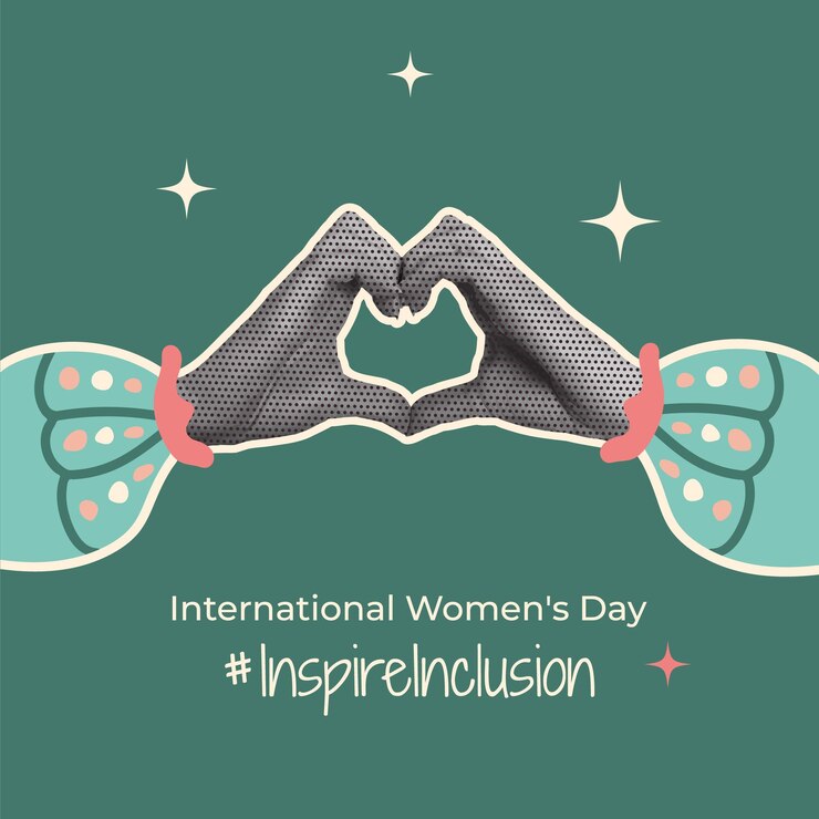Tarjeta de felicitaciones de arte pop de moda inspiración de inclusión el fondo inspiración de integración póster de collage de medio tono