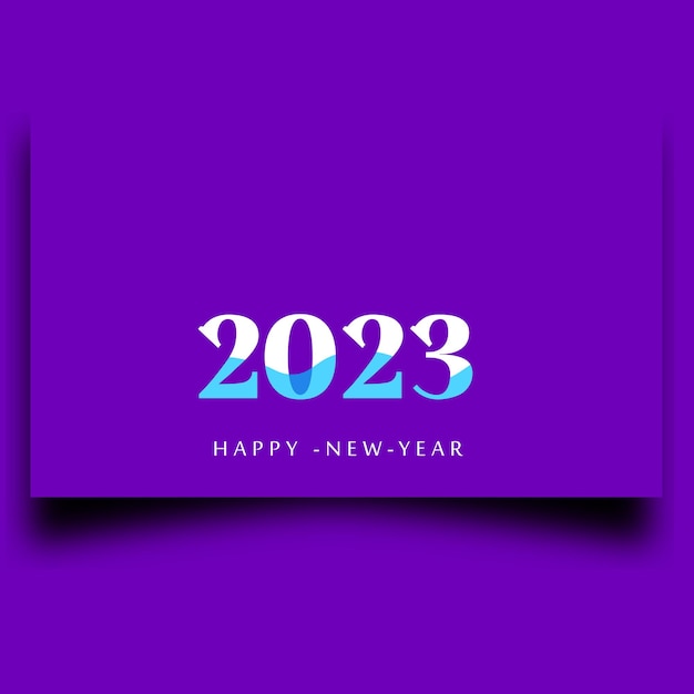 Tarjeta de feliz año nuevo con fondo 2023