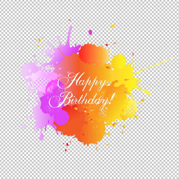 Vector tarjeta de feliz cumpleaños con forma de blobs