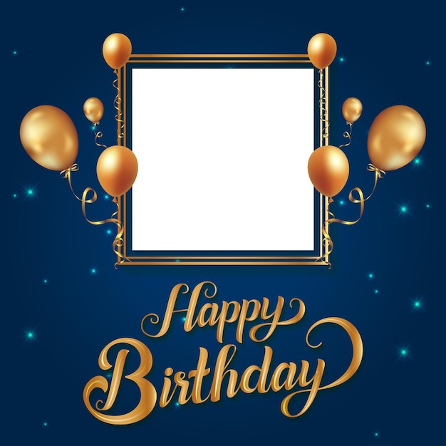 Tarjeta de feliz cumpleaños vector