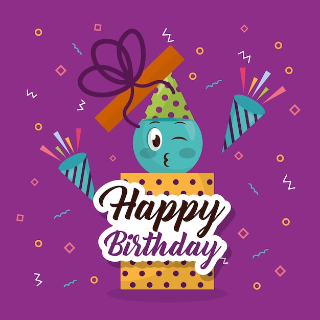 Vector tarjeta de feliz cumpleaños